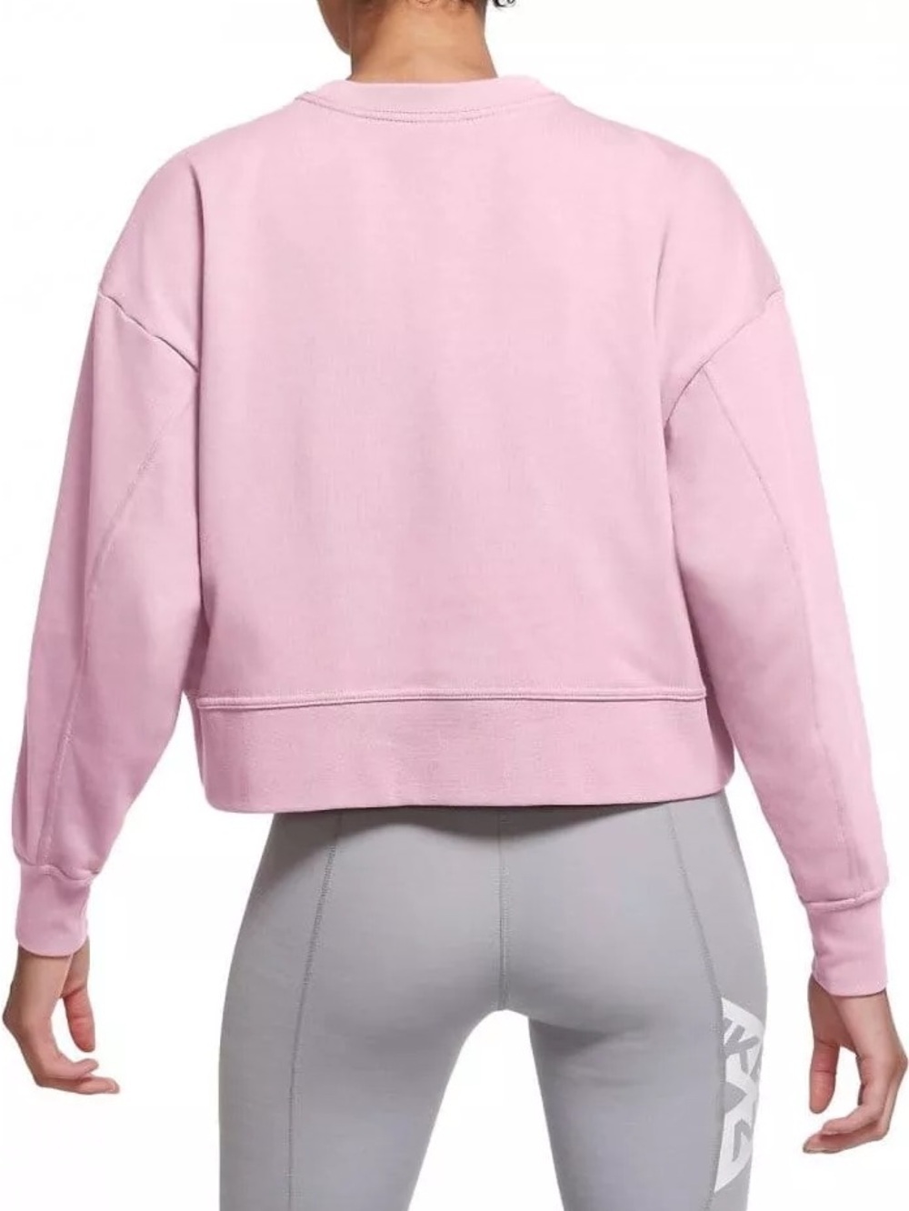 Nike Get Fit Pink Cropped Swoosh Fleece Sweatshirt, size M - Picture 2 of 12